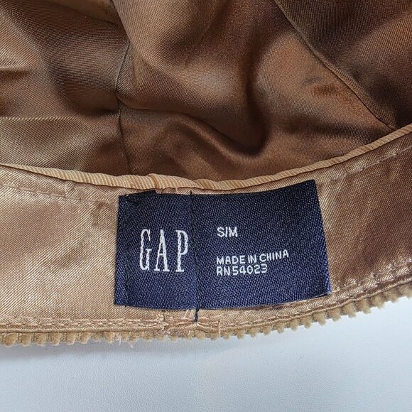 Gap Corduroy Womens Small Tan Newsboy Cap Casual Going Out Outdoors Party - Picture 6 of 9